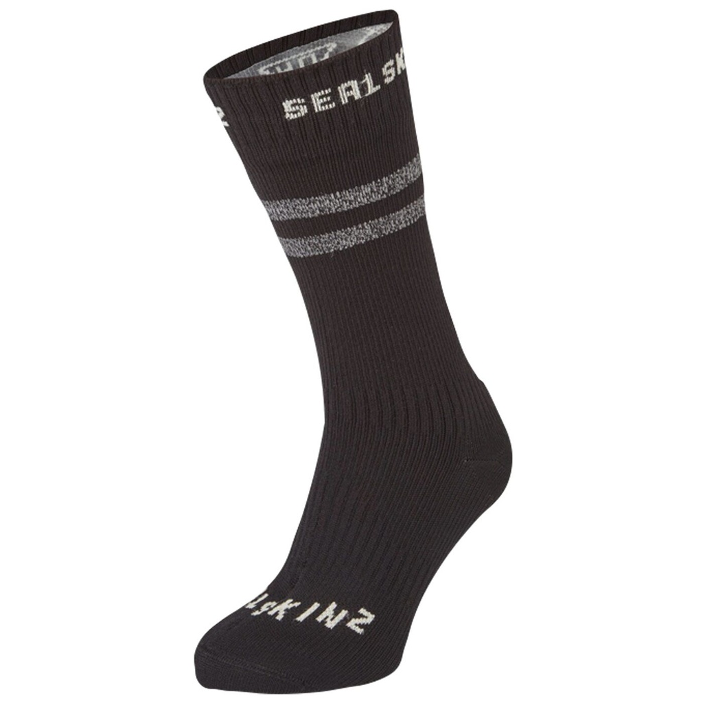 SealSkinz Runton - wasserdichte, mittellange Socke für kaltes Wetter mit Hydrostop - schwarz - L