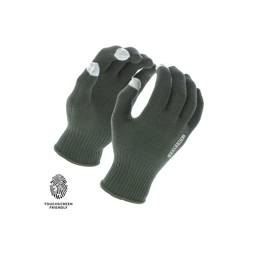 SealSkinz Hanworth - Woll-Handschuhe aus Merino mit I-Touch - oliv