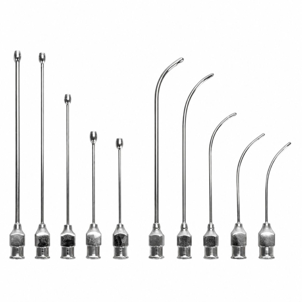 Knopfkanülen aus Edelstahl - 4cm - ⌀1.0mm - gerade