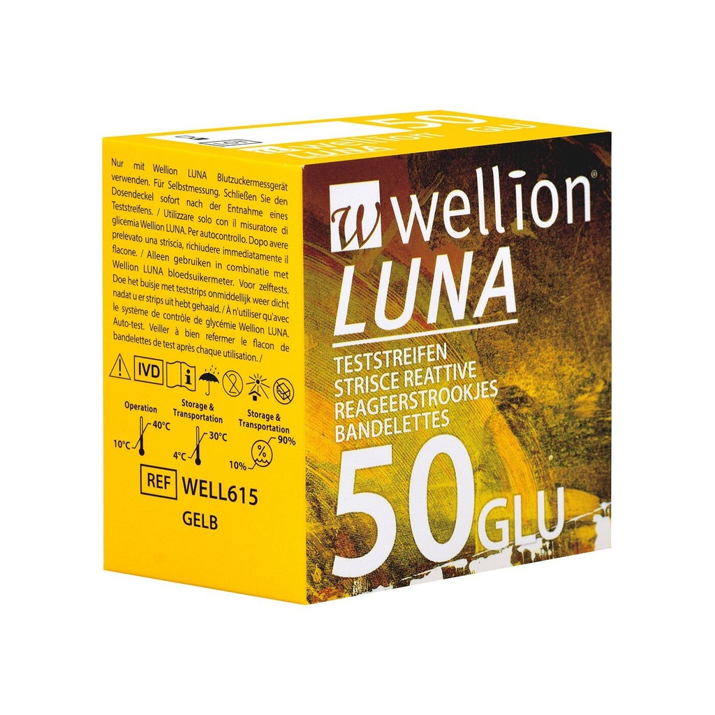 Wellion Luna Blutzuckerteststreifen - 50 Stück