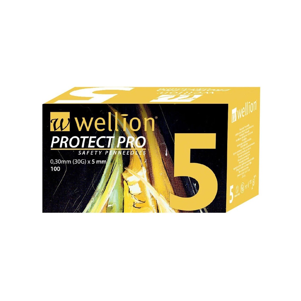 Wellion Protect Pro Sicherheitspennadeln, 5mm (30G)