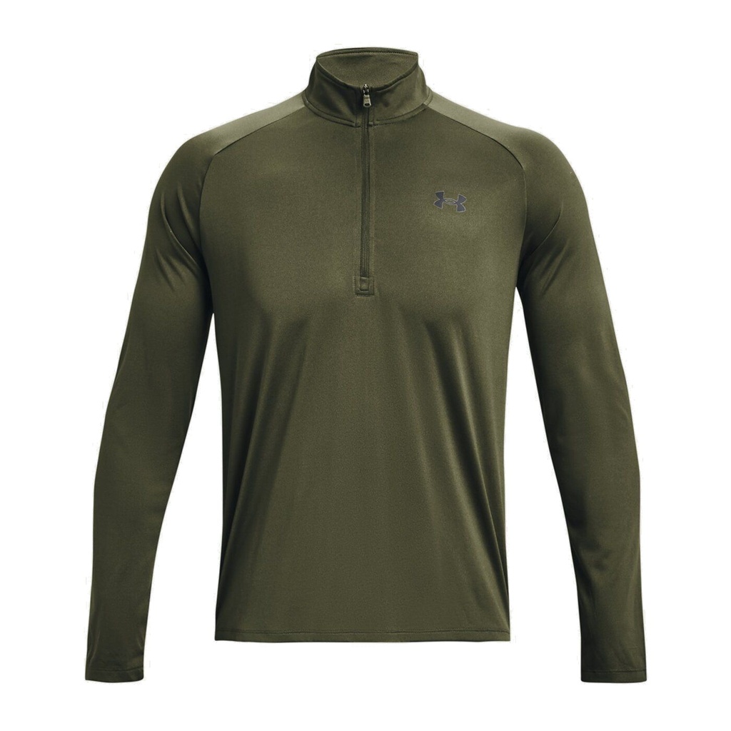 Under Armour Tactical Tech Shirt  mit Reissverschluss, langarm, steingrauoliv - XL