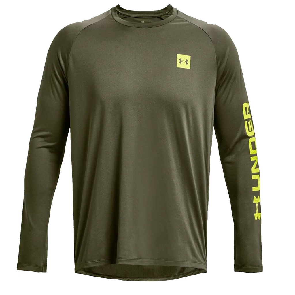 Under Armour Tech Print Fill Shirt - oliv - L
