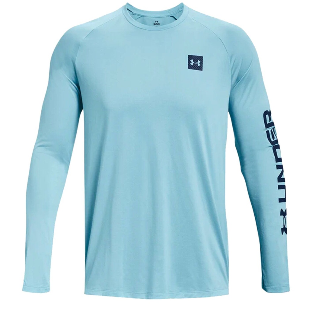 Under Armour Tech Print Fill Shirt - blau - M