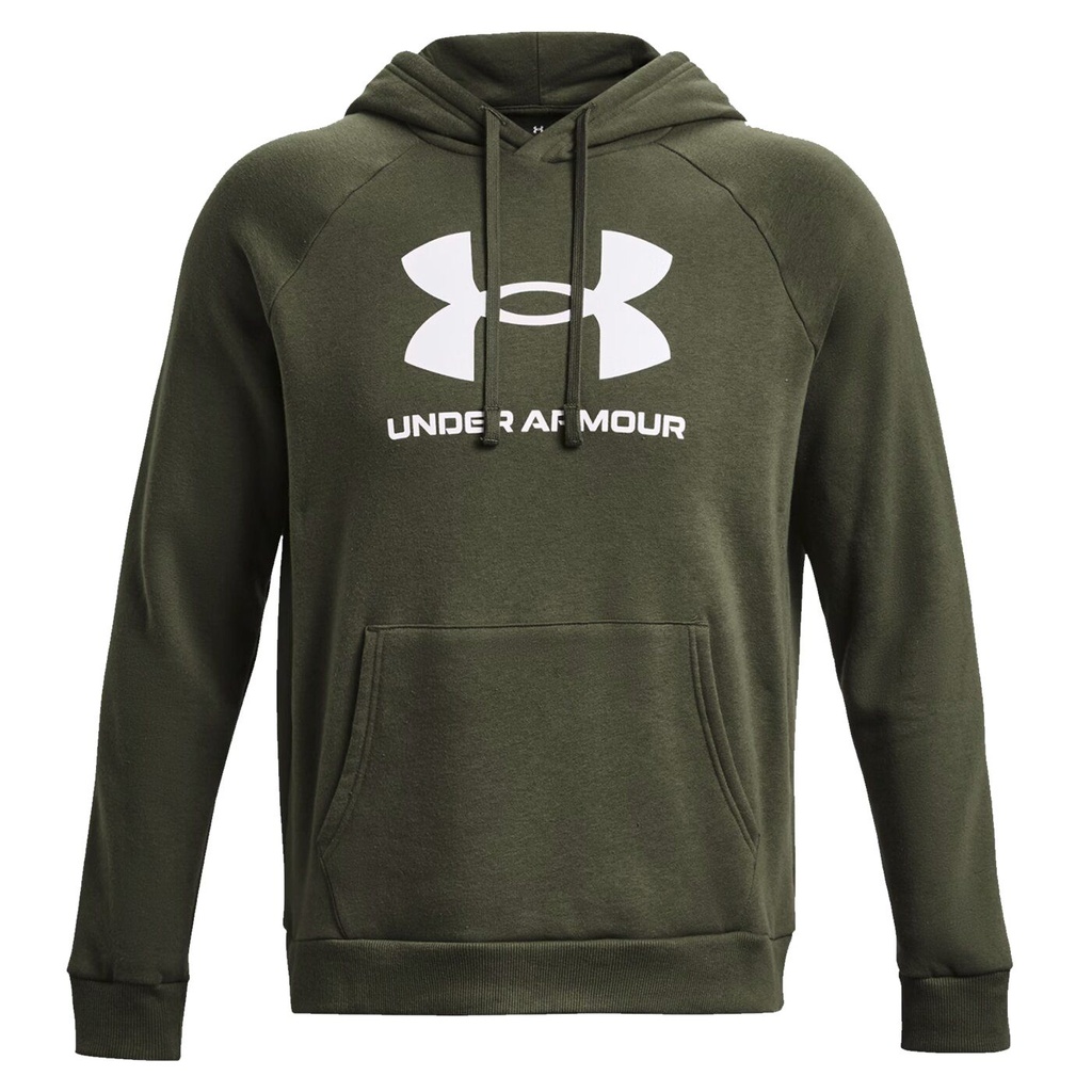 Under Armour Rival Fleece Logo Hoodie - oliv - S