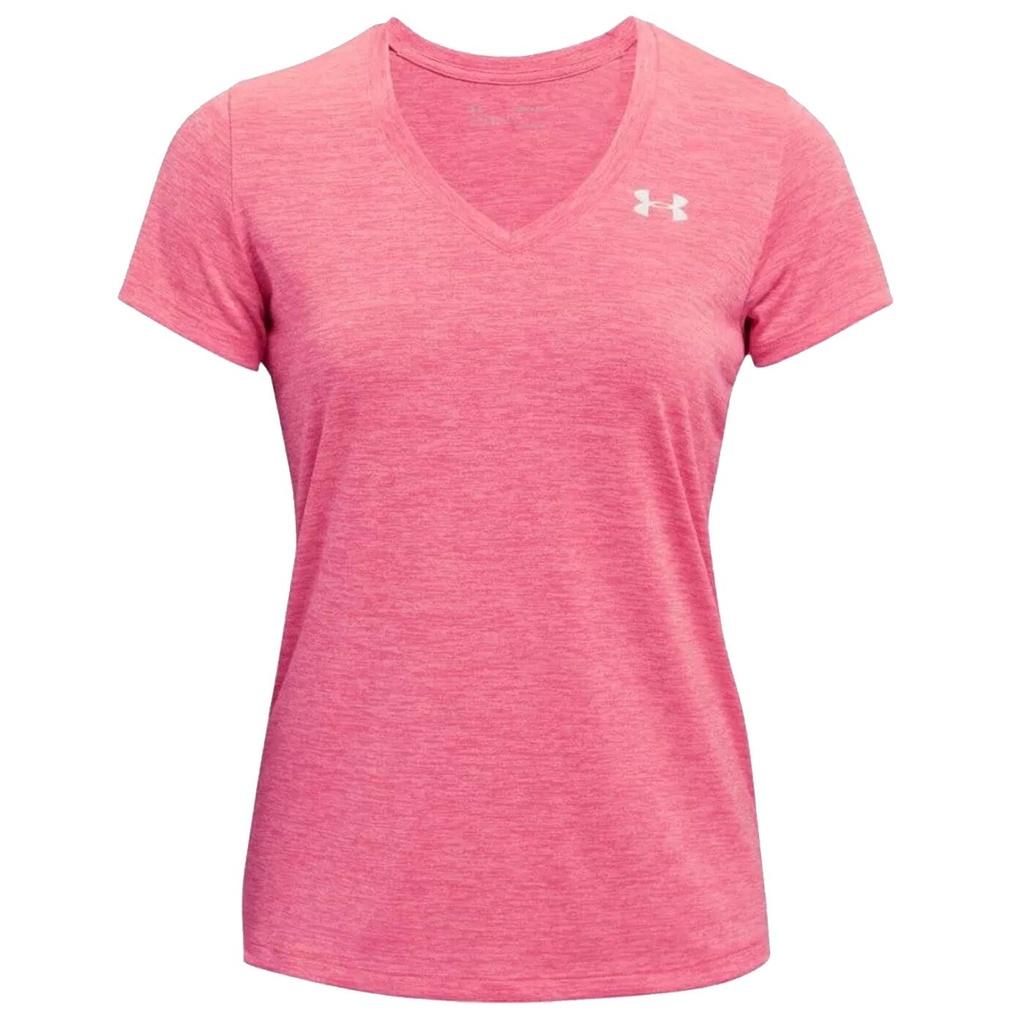 Under Armour Damen Tech Twist V-Neck T-Shirt - pink - M