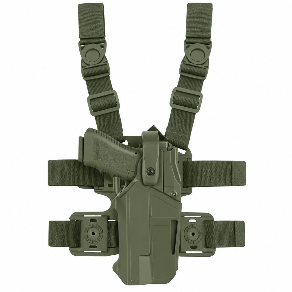 Vega Holster Oberschenkelholster Quanturm R für Glock, Beretta, Sig Sauer - grün - Beretta APX+S.X300/StreTLR1/2 e sim.
