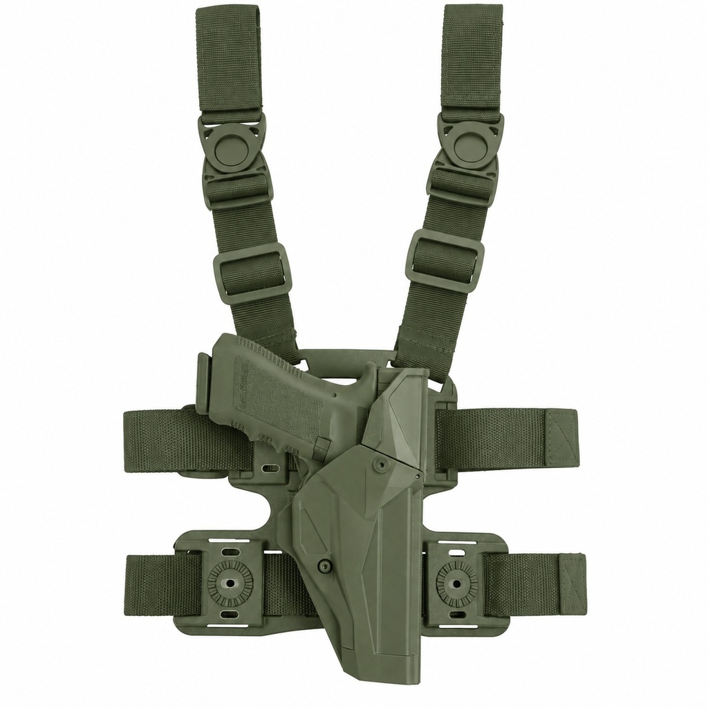 Vega Holster Oberschenkelholster Cama X Open Large Glock & Sig Sauer - grün - Glock 17/18/31/47