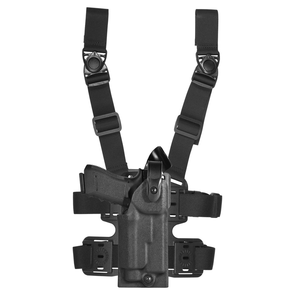 Vega Holster Oberschenkelholster Warrior Glock, FN Herstal - schwarz - Glock 17/19/22/23+Strem.LT1 and LT2