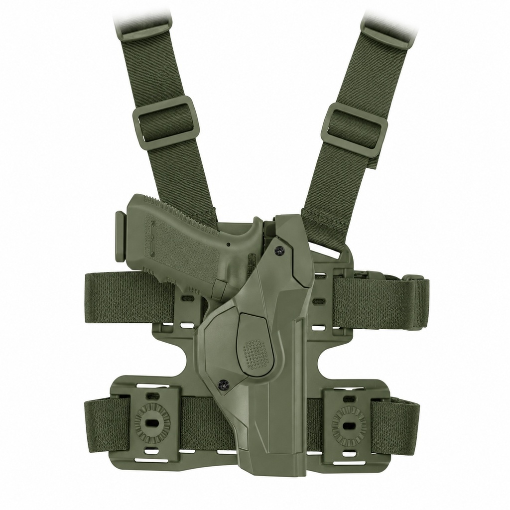 Vega Holster Oberschenkelholster Cama Large Beretta, Glock, H&K - grün - Beretta APX