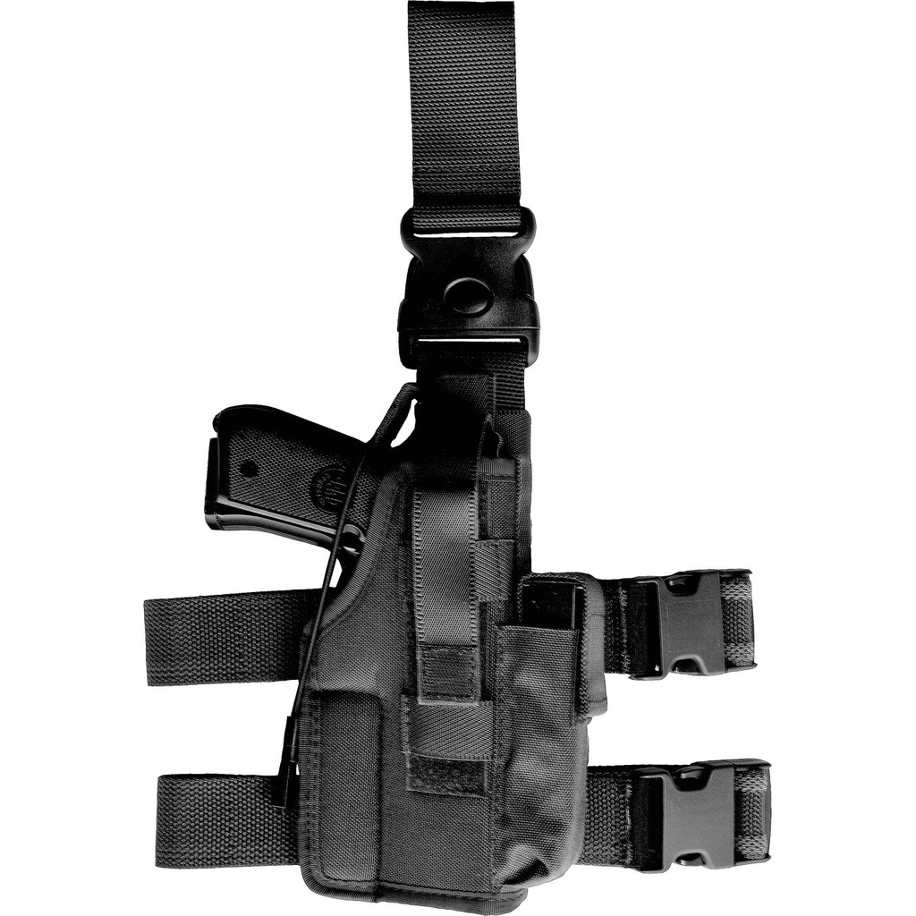 Vega Holster taktisches Oberschenkelholster aus Cordura L/Auto & L/Auto Compact - schwarz - Large Auto