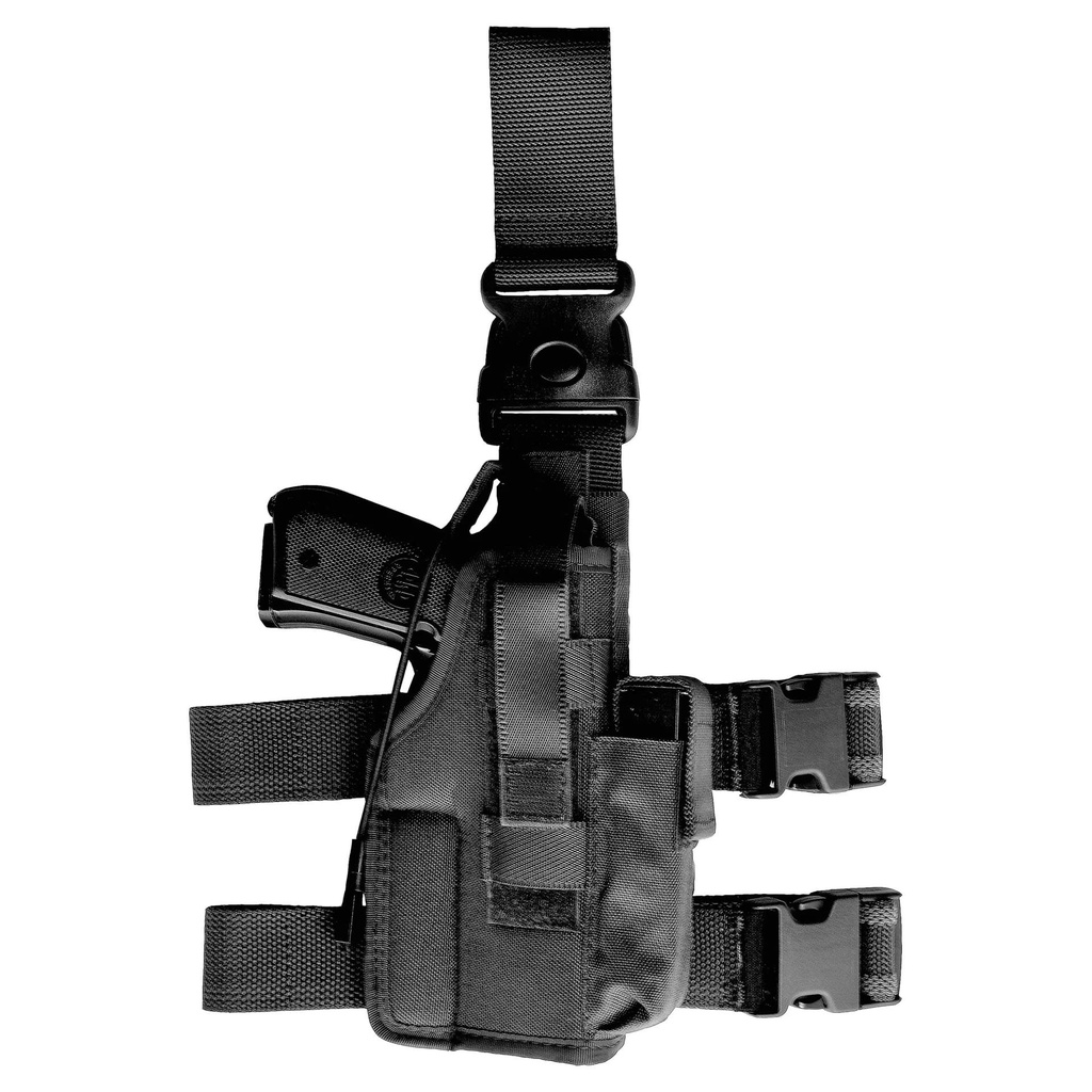 Vega Holster taktisches Oberschenkelholster aus Cordura L/Auto & L/Auto Compact - schwarz - Large Auto Compact