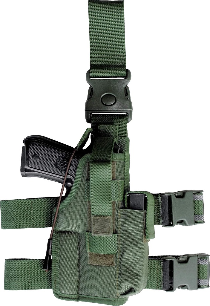 Vega Holster taktisches Oberschenkelholster aus Cordura L/Auto & L/Auto Compact - grün - Large Auto Compact