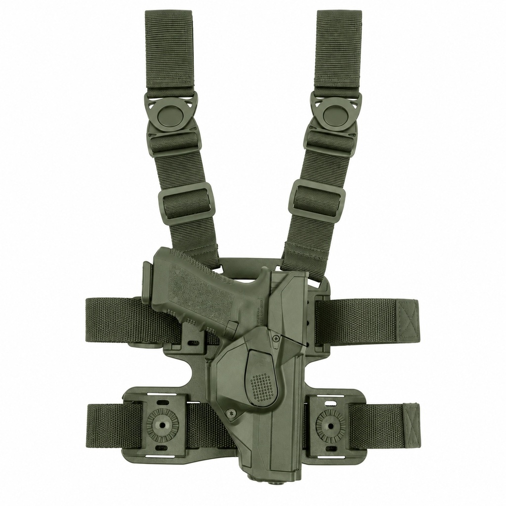 Vega Holster Oberschenkelholster Cama Open Large Beretta, Glock, H&K - grün - Beretta 92/98 FS