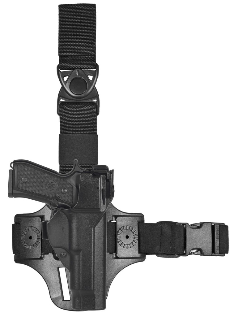 Vega Holster Oberschenkelholster Shockwave Compact Beretta, Sig Sauer, Glock, H&K - schwarz - Glock 17/22/31/37