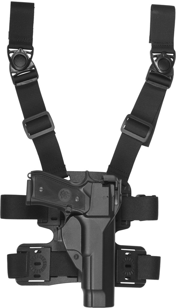Vega Holster Oberschenkelholster Shockwave Large Beretta, Glock, Sig Sauer, Taurus, H&K - schwarz - H&K USP