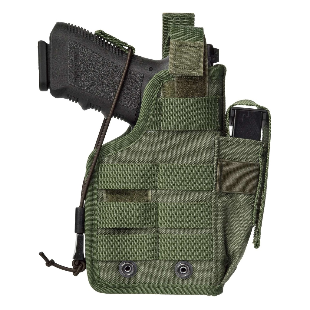 Vega Holster Modulares Cordura-Militärholster L/Auto, L/Auto Compact - grün - Modulare Oberschenkelplattform für MM2