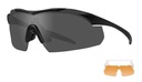 Wiley X Vapor Comm 2.5 Sonnenbrille Set Grau/Klar/Orange - schwarz