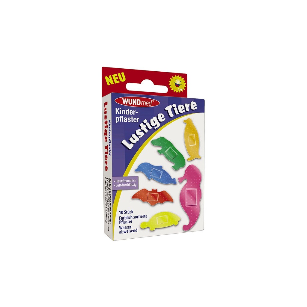 Wundmed Kinderpflaster Lustige Tiere - 10Stk