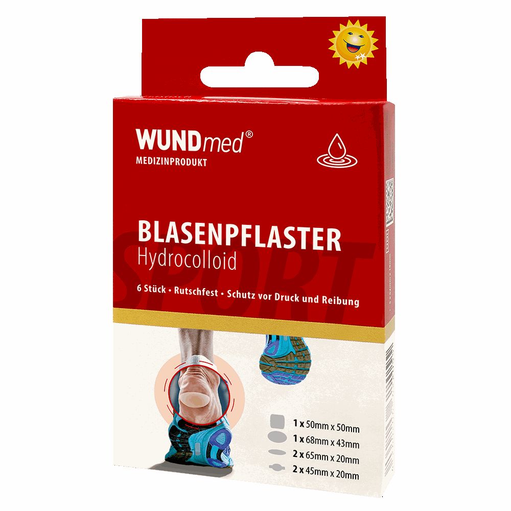 Wundmed Blasenpflaster Sport in 4 Grössen, 6Stk,