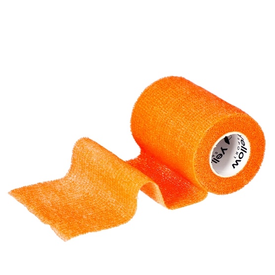 Kohäsive selbsthaftende Fixierbinde 7.5cmx4.5m, - neonorange