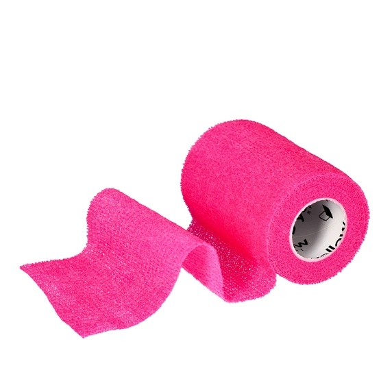 Kohäsive selbsthaftende Fixierbinde 7.5cmx4.5m, - neonpink