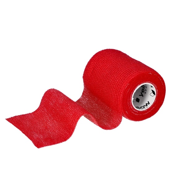Kohäsive selbsthaftende Fixierbinde 7.5cmx4.5m, - rot
