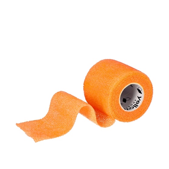 Kohäsive selbsthaftende Fixierbinde 5cmx4.5m, - neonorange