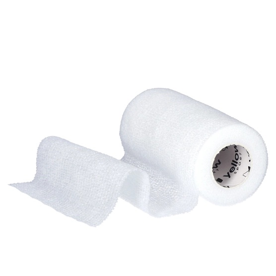 Kohäsive selbsthaftende Fixierbinde 10cmx4.5m, - weiss