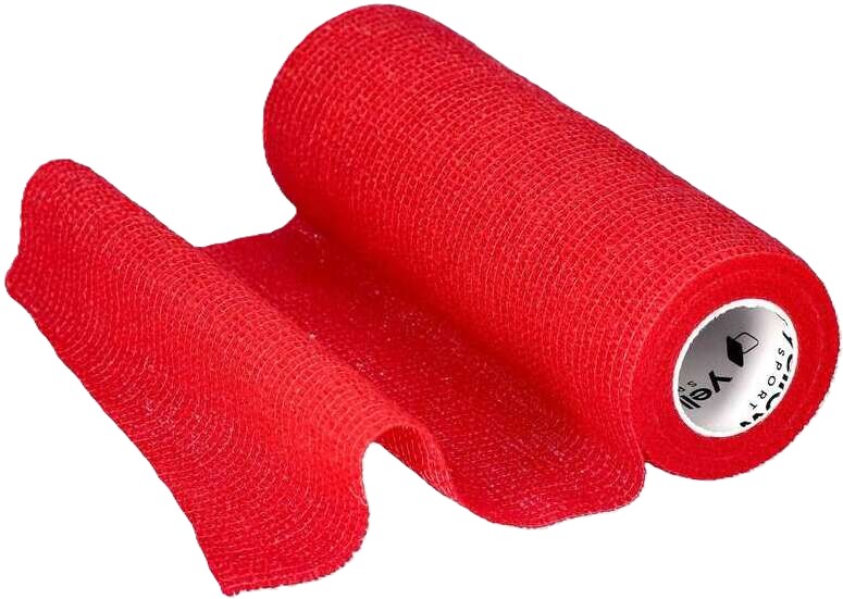 Kohäsive selbsthaftende Fixierbinde 15cmx4.5m, - rot