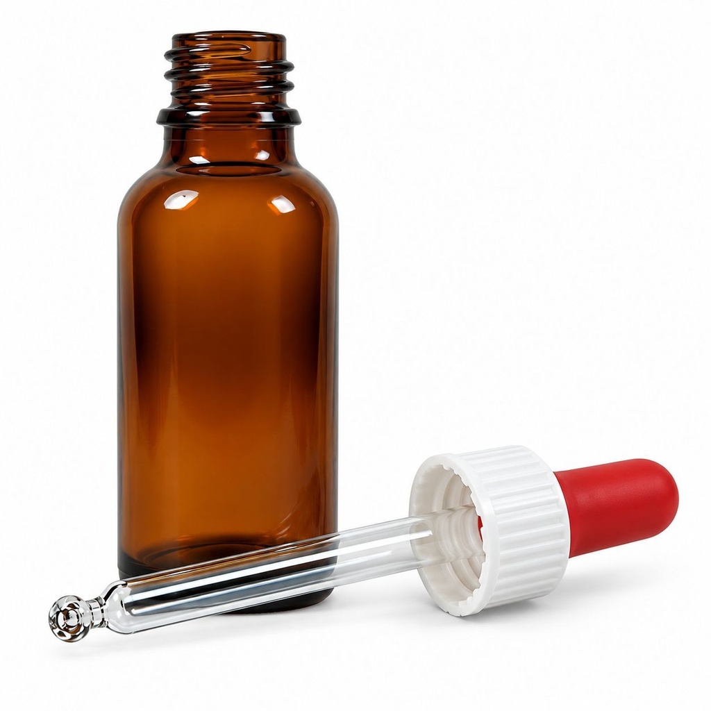 Glasflasche - braun - 10 Stück - 50ml