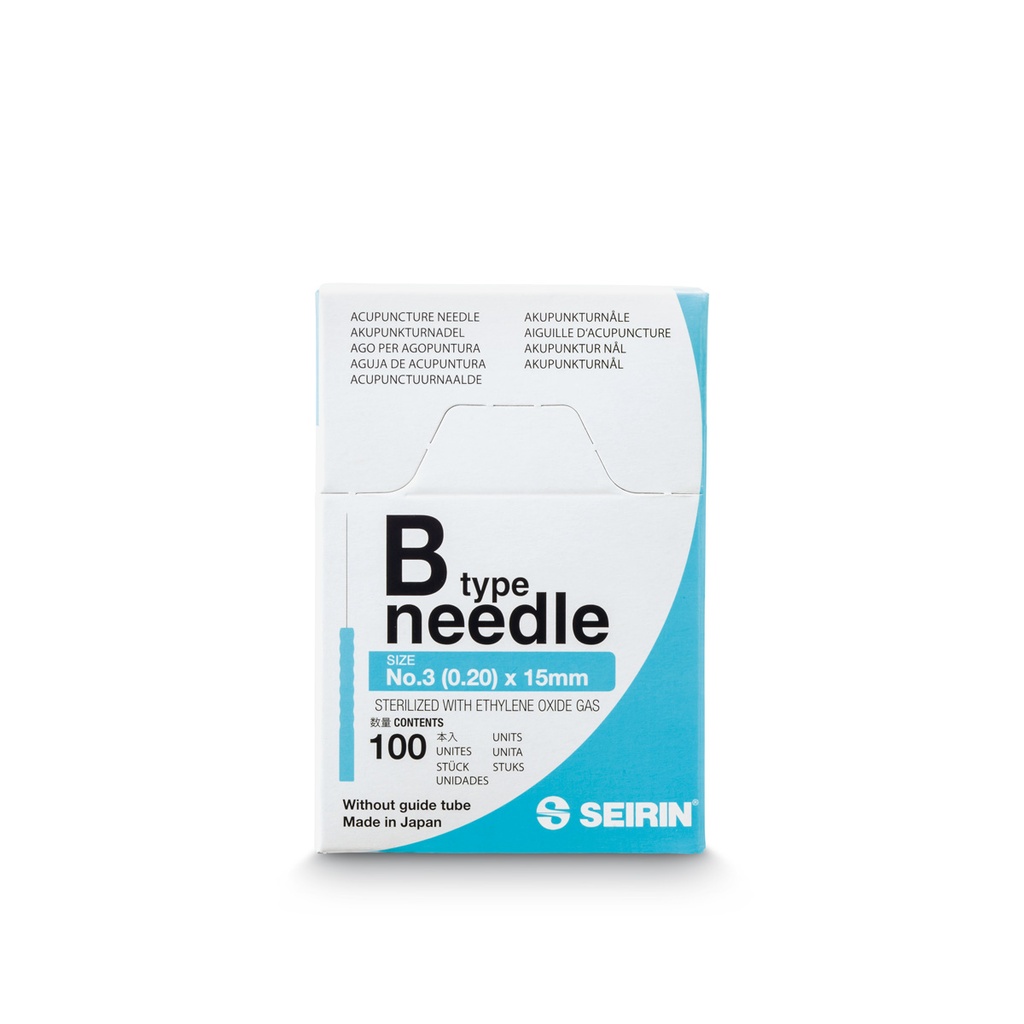 Seirin B-Typ Akupunkturnadeln - ⌀0.2mm - 15mm - blau
