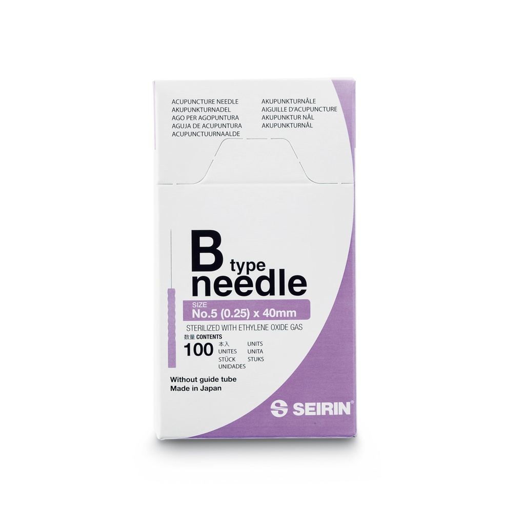 Seirin B-Typ Akupunkturnadeln - ⌀0.25mm - 40mm - violett