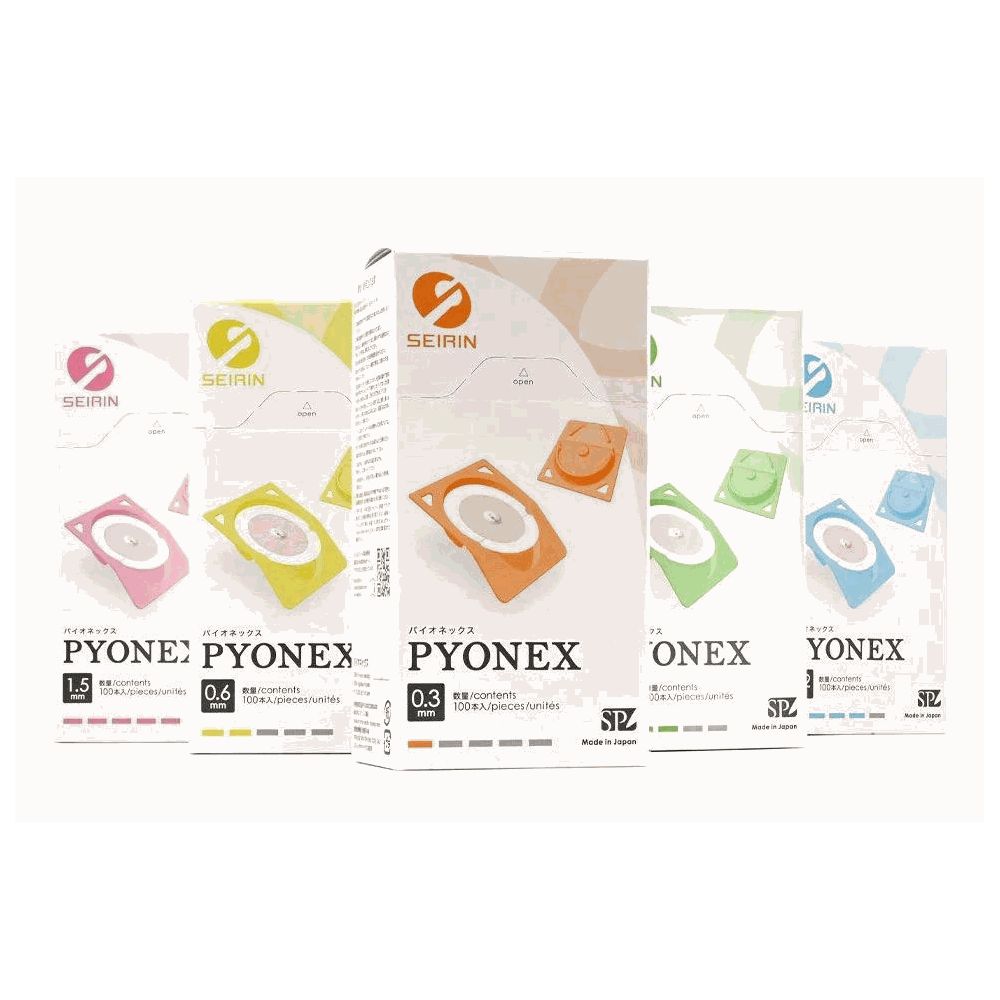 Seirin PYONEX Akupunkturnadeln Dauernadeln - ⌀0.17mm - 90mm - grün