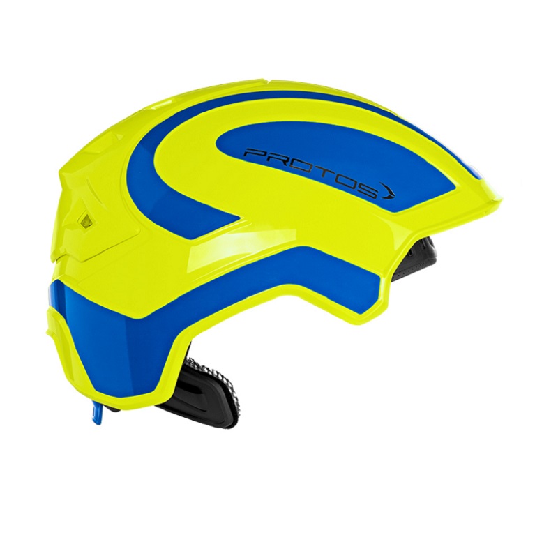 Protos Integralhelm und Rettungsdiensthelm - gelb/blau