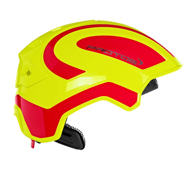 Protos Integralhelm und Rettungsdiensthelm - gelb-rot