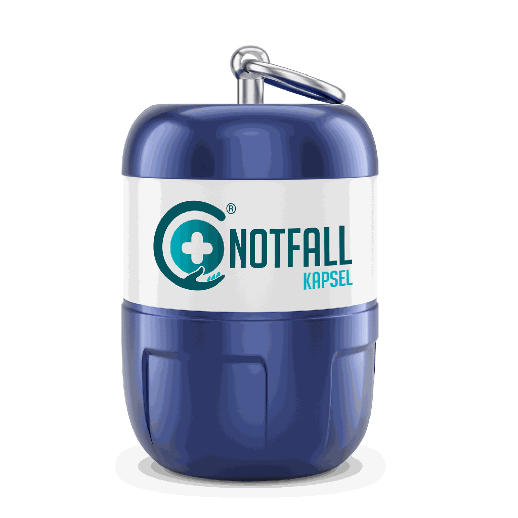 Notfall Kapsel - dunkelblau