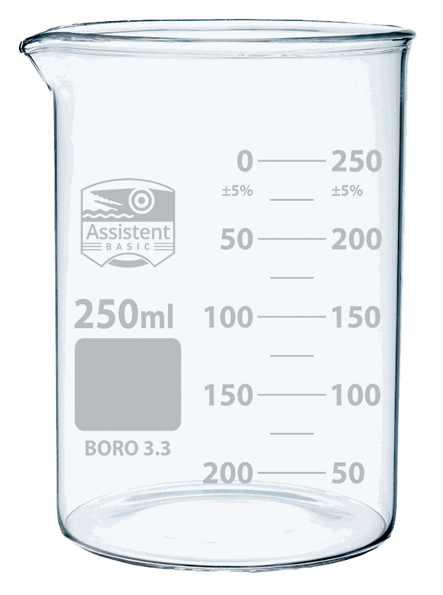Glasbecher niedere Form - 1L