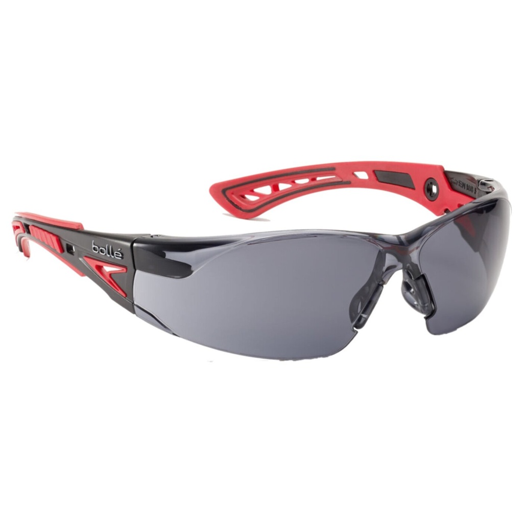 Bollé Schutzbrille Rush Plus - rot - rauchglas