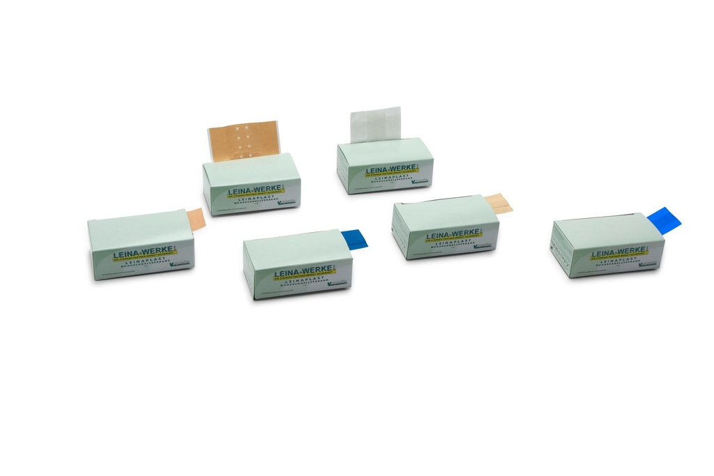 Leinaplast Pflaster Wundschnellverband, wasserfest, Rolle - blau - 8cm