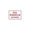 Everglow Türmarkierung Wartebereich "Bitte Einzeln eintreten"