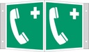 Everglow Rettungszeichen Winkelschild Notruftelefon