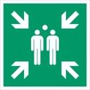 Everglow Rettungszeichen Schild Sammelstelle