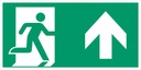 Everglow Rettungszeichen Schild Notausgang rechts  aufw. ohne Lichtkante