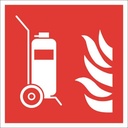 Everglow Rettungszeichen Aufkleber Int. Brandschutzkennzeichnung fahrbarer Feuerl.nach ASR A1.3 20x20cm