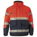 Midi Parka Fluor Rot / Marine M