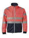 Softshelljacke Fluor Rot / Marine Blau XL